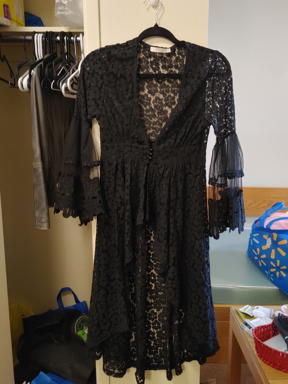 Black Lace Robe